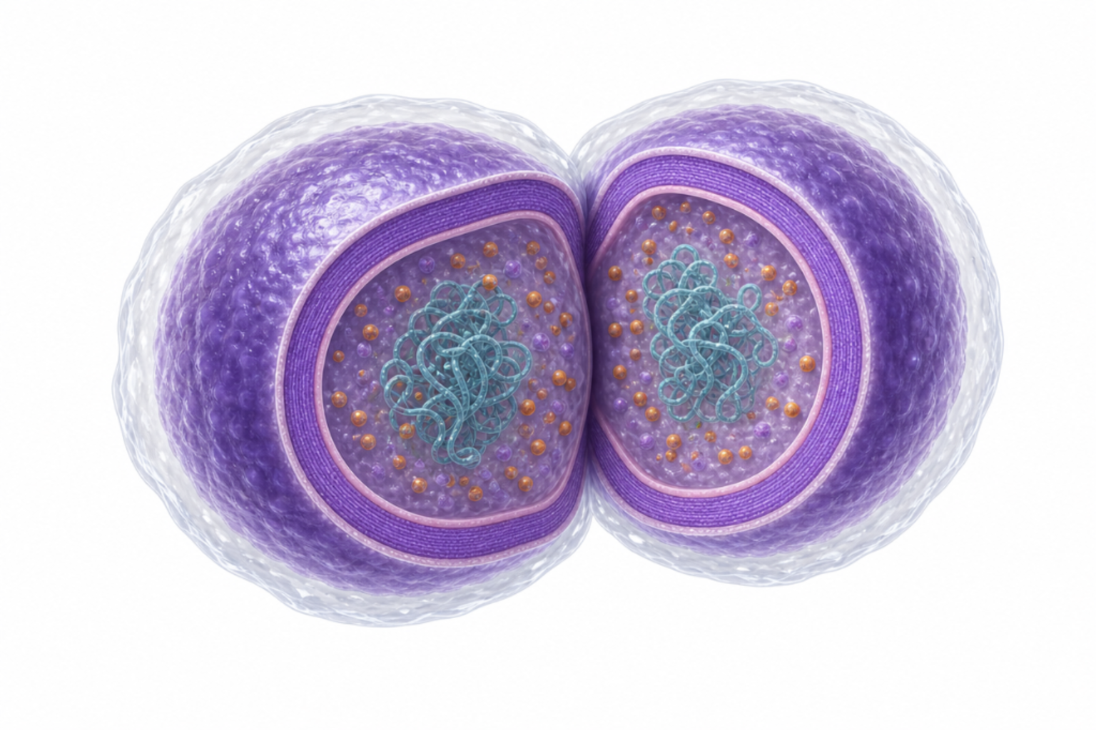 Streptococcus pneumoniae som lansettformad diplokock med polysackarid-kapsel, pneumolysin, IgA1-proteas, PspA och autolysin markerade.